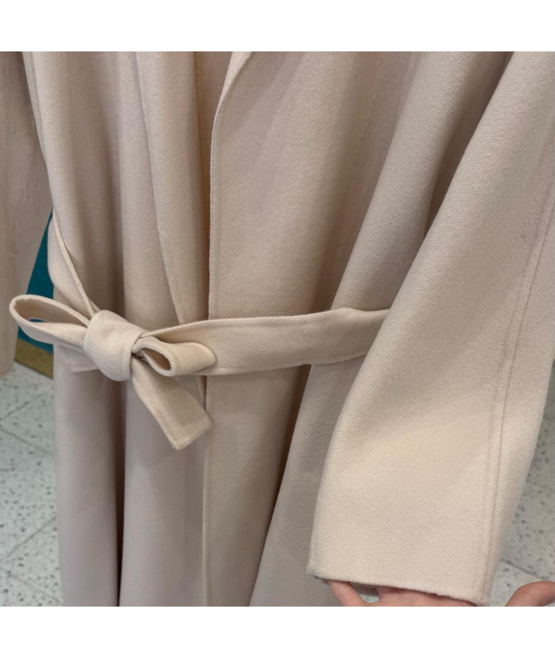 MAX MARA STUDIO Бежевое шерстяное пальто, фото 4