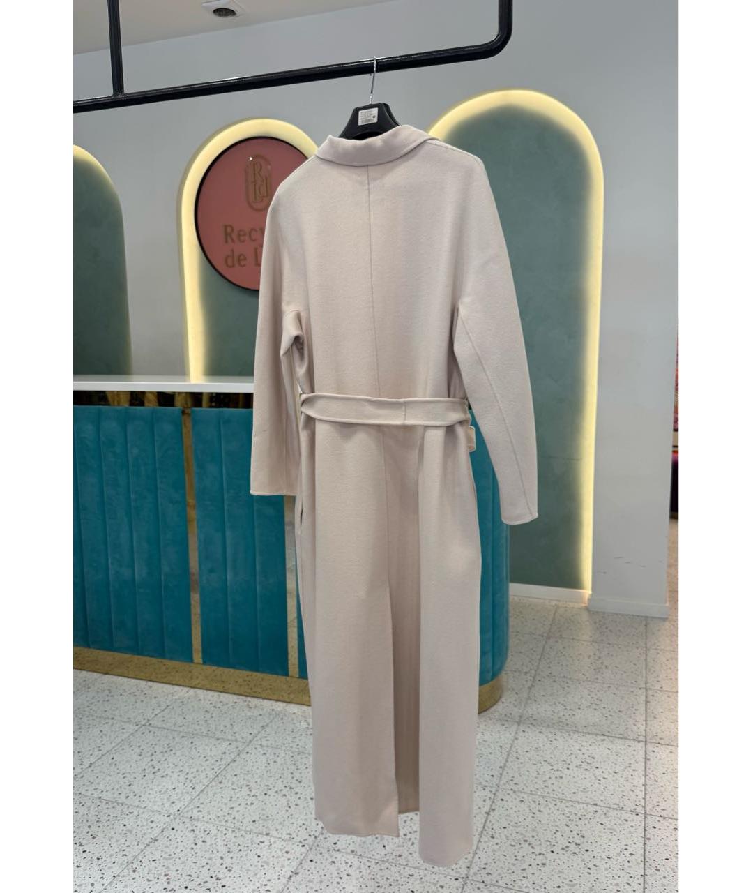 MAX MARA STUDIO Бежевое шерстяное пальто, фото 2