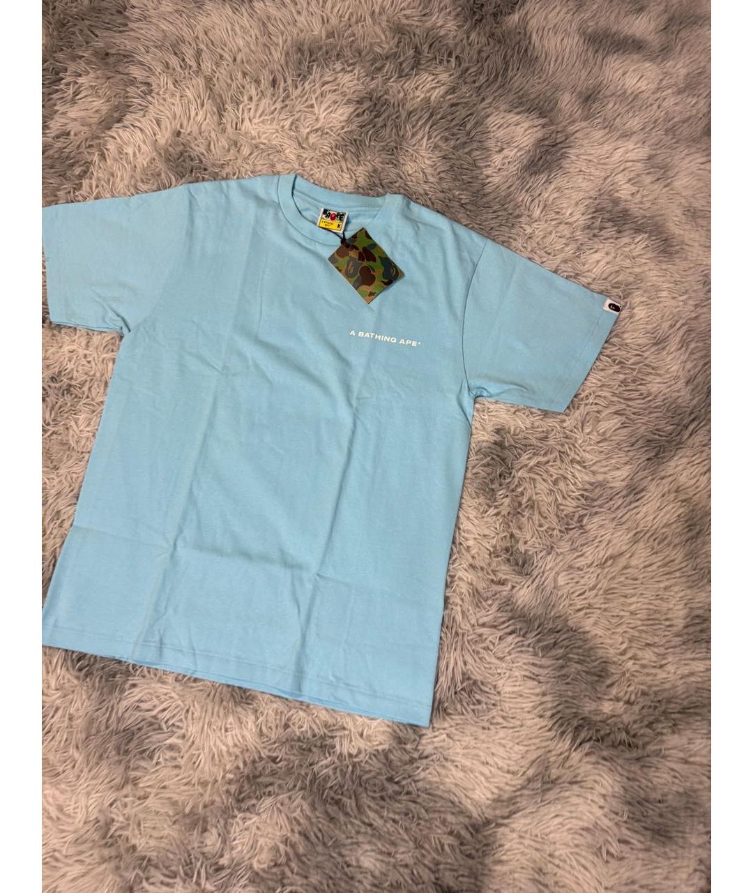 BAPE Голубая хлопковая футболка, фото 3