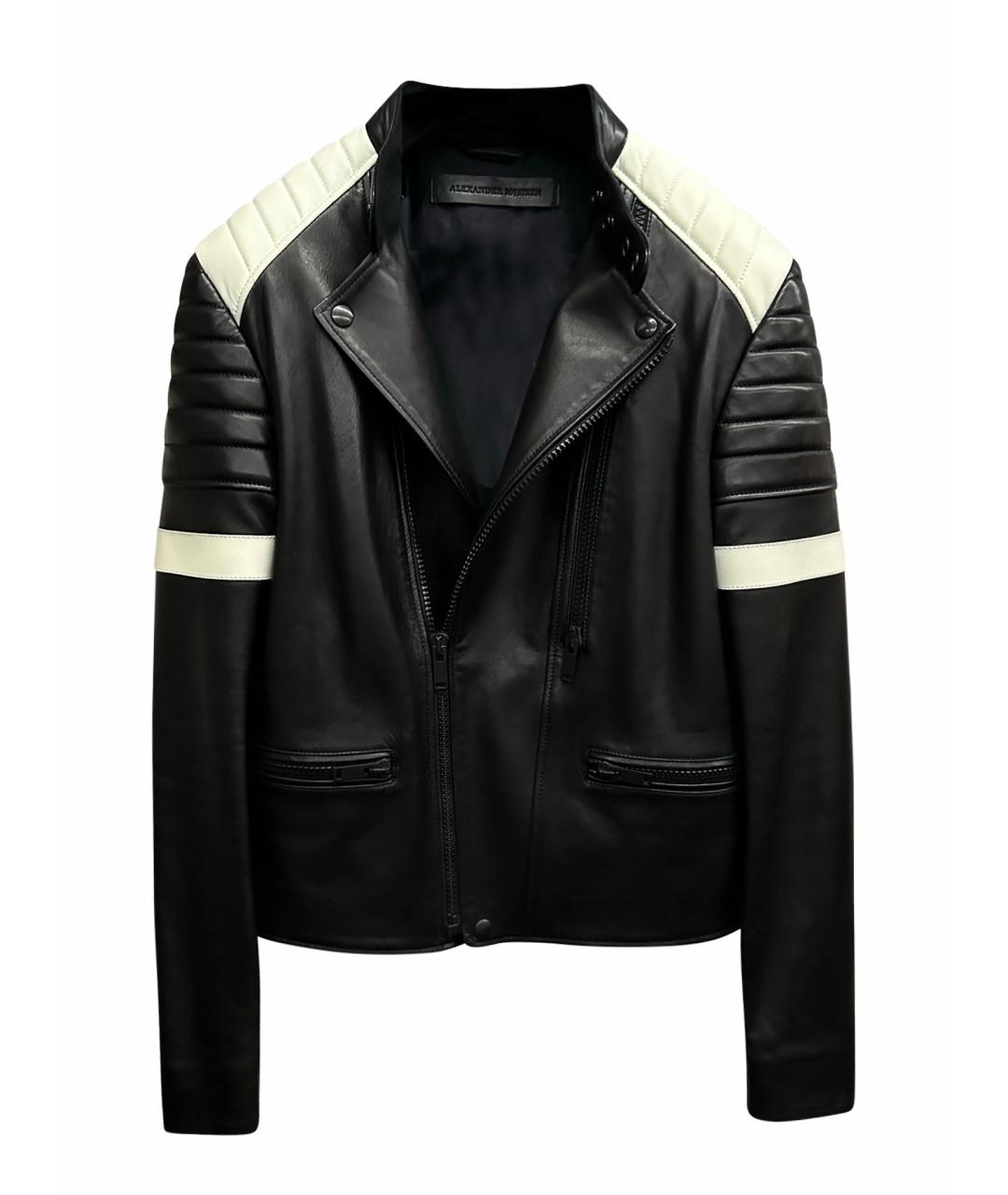 ALEXANDER MCQUEEN Черная кожаная куртка, фото 1