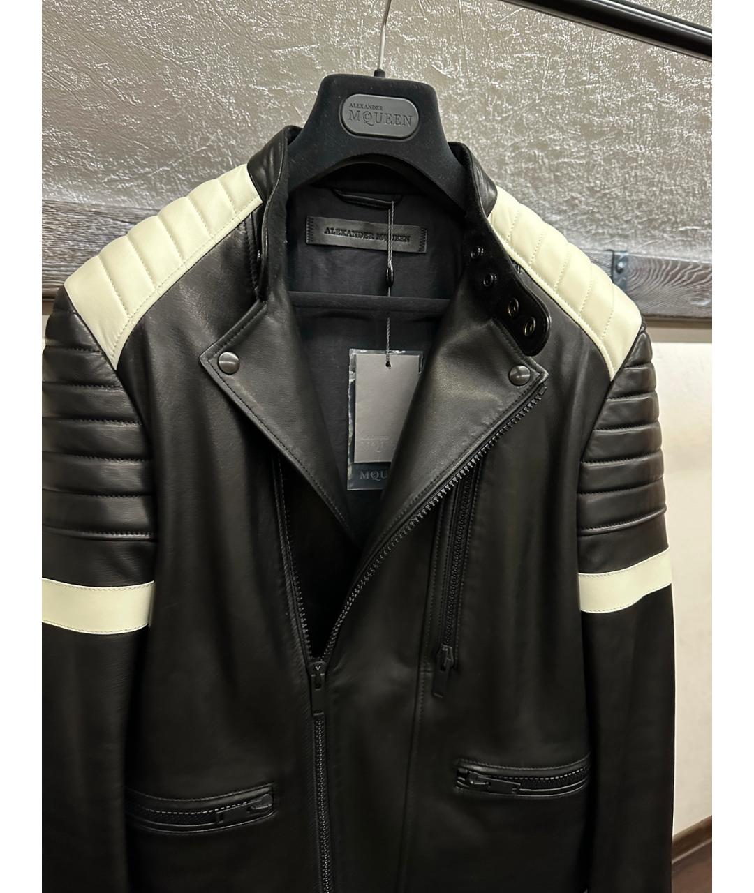 ALEXANDER MCQUEEN Черная кожаная куртка, фото 7