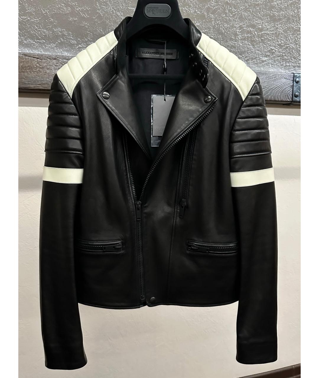 ALEXANDER MCQUEEN Черная кожаная куртка, фото 10