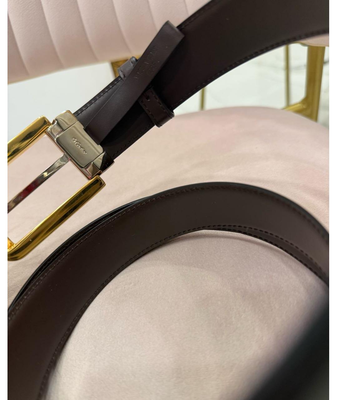 CARTIER Черный кожаный ремень, фото 4