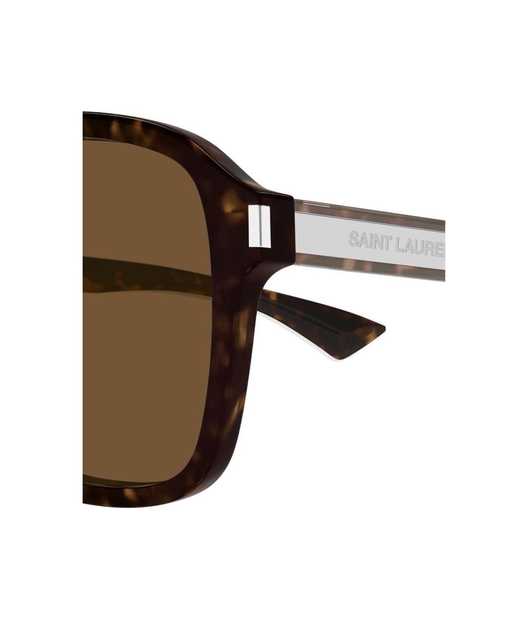 SAINT LAURENT Черные пластиковые солнцезащитные очки, фото 3