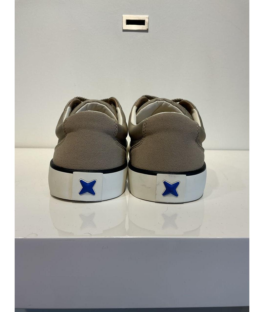 HUGO BOSS Бежевые текстильные низкие кроссовки / кеды, фото 3