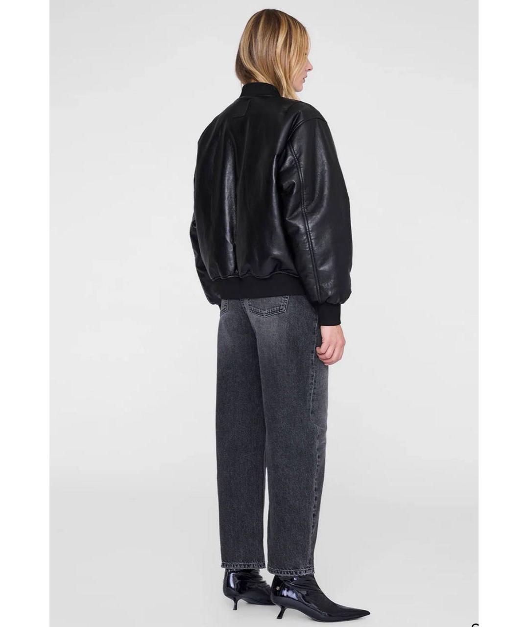 ANINE BING Черная кожаная куртка, фото 5