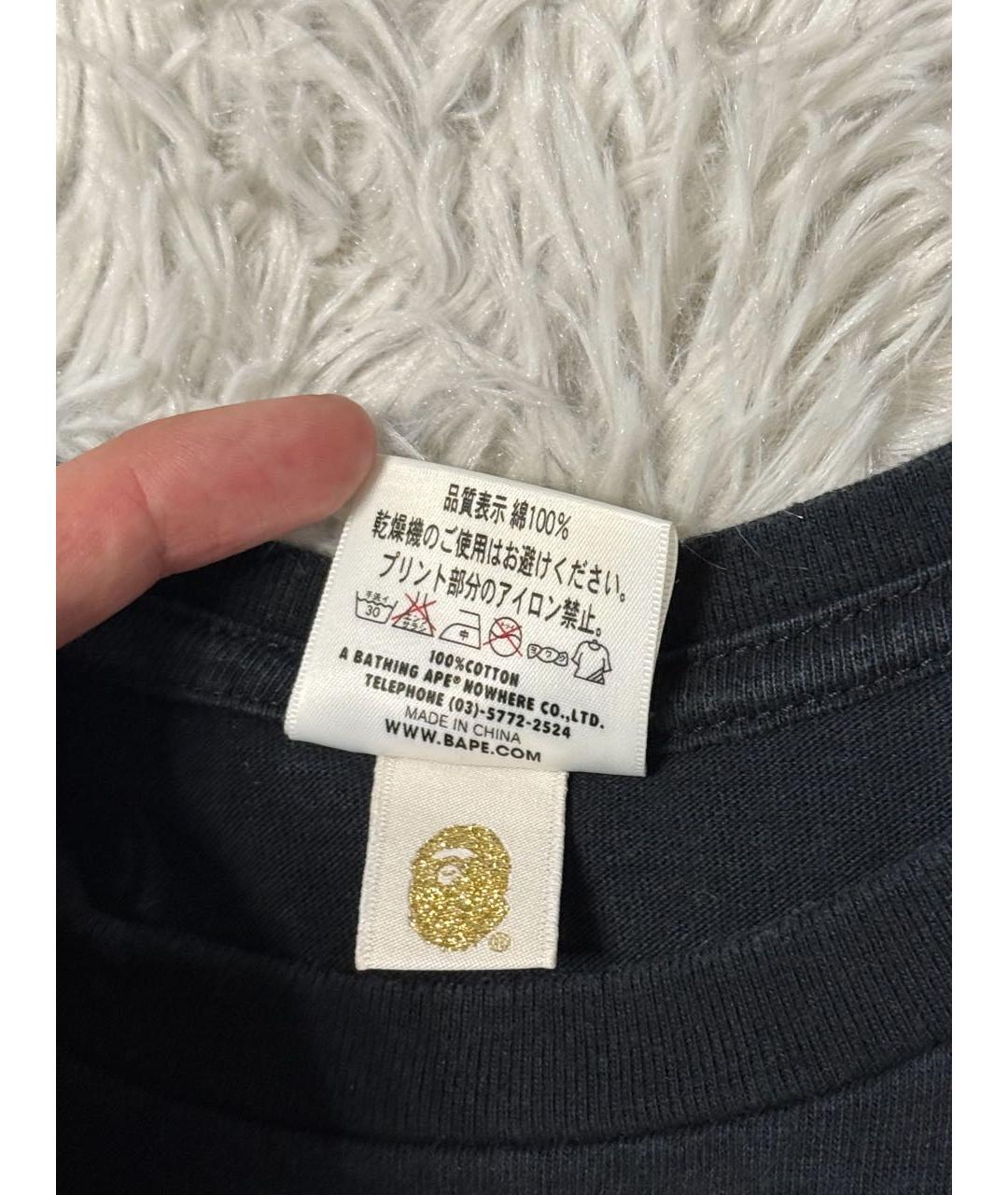 BAPE Черная футболка, фото 5