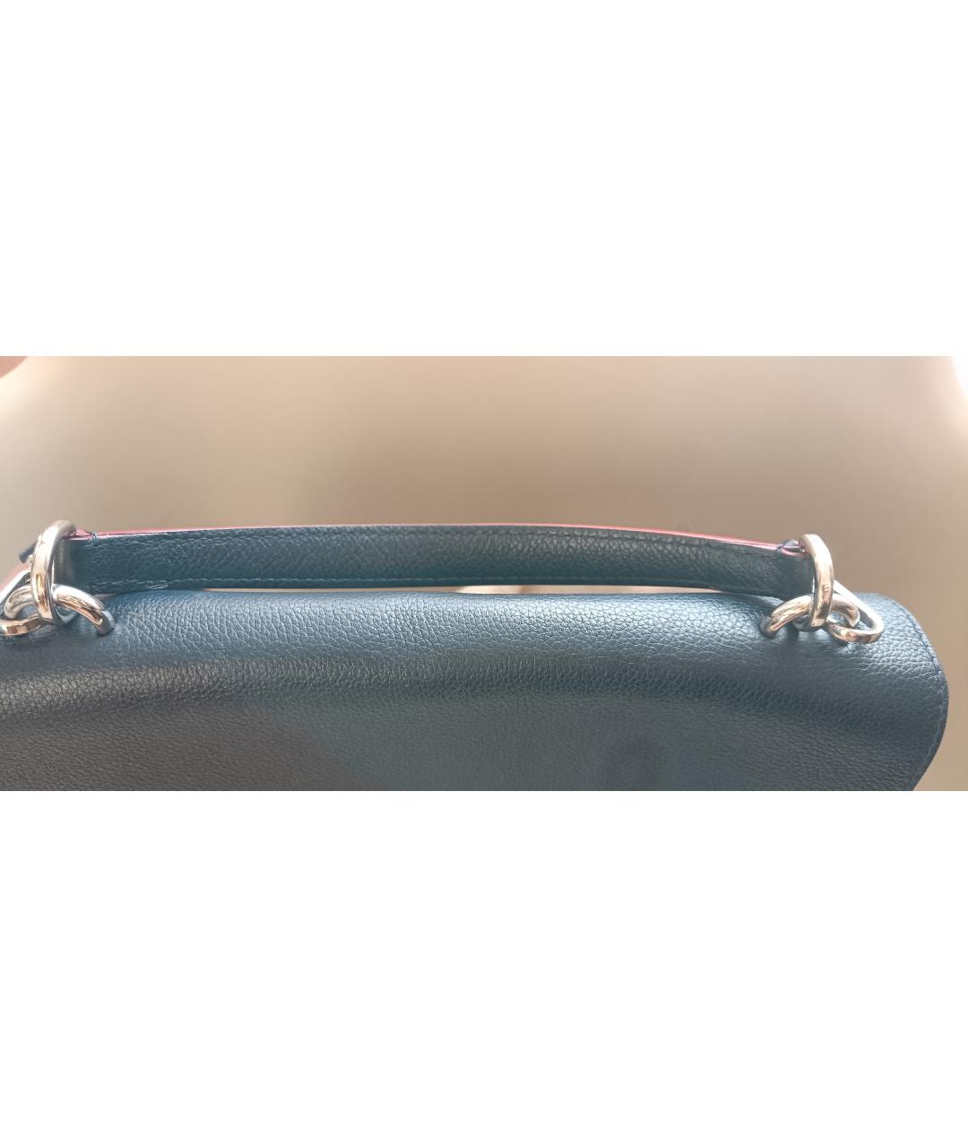 LOUIS VUITTON Темно-синяя кожаная сумка через плечо, фото 5