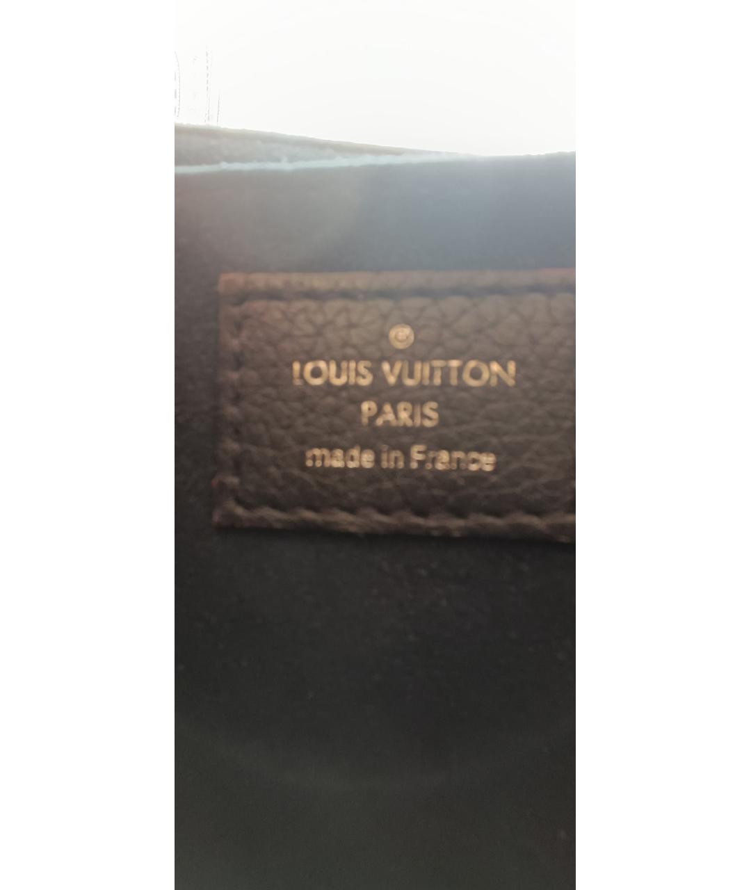 LOUIS VUITTON Темно-синяя кожаная сумка через плечо, фото 4