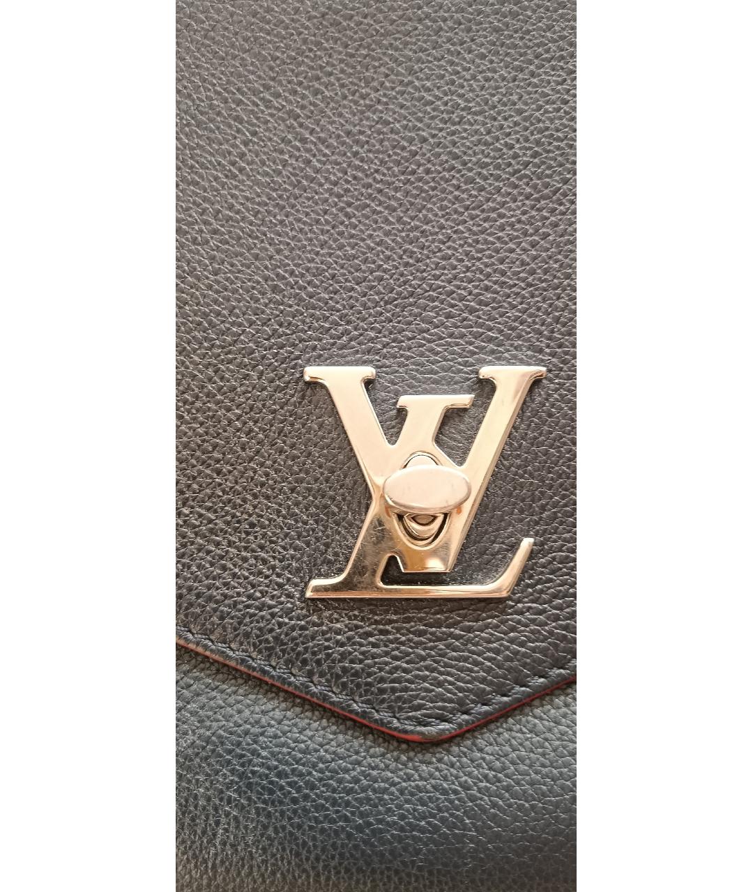 LOUIS VUITTON Темно-синяя кожаная сумка через плечо, фото 2