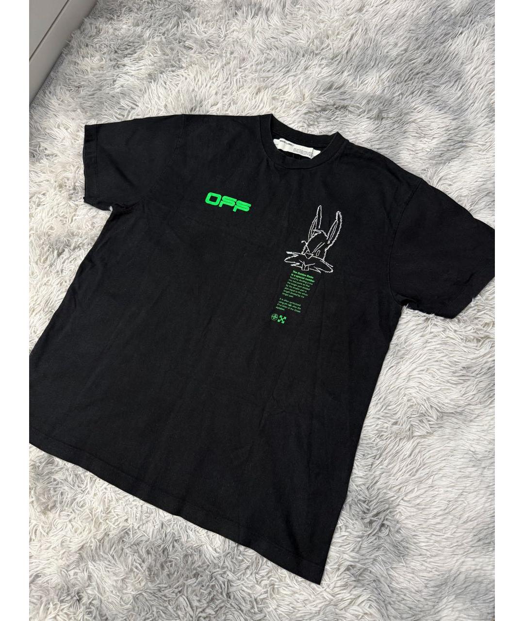 OFF-WHITE Черная футболка, фото 4