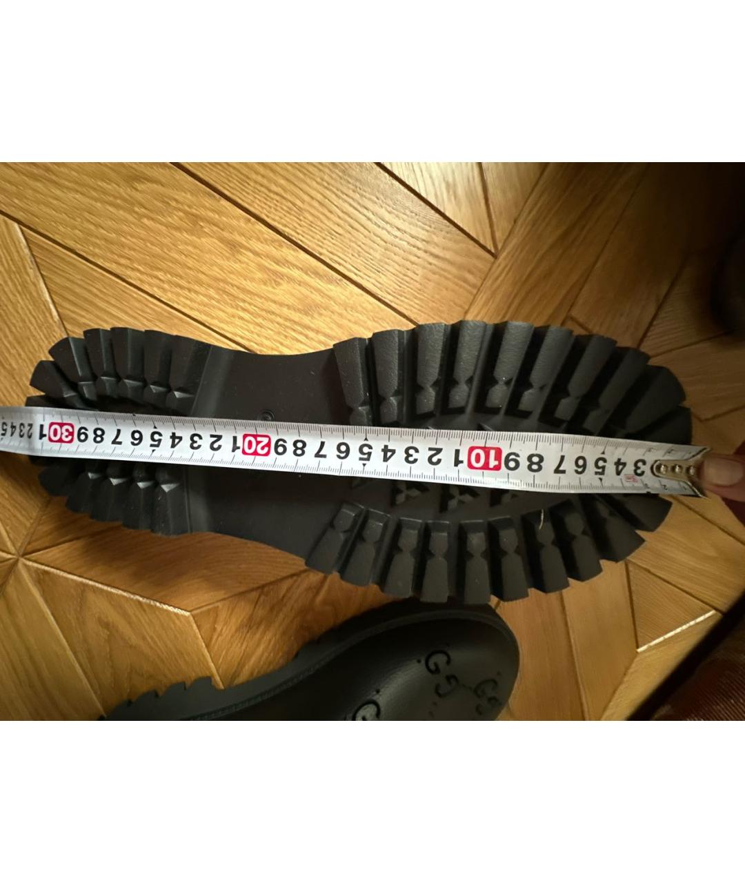 GUCCI Черные резиновые шлепанцы, фото 8