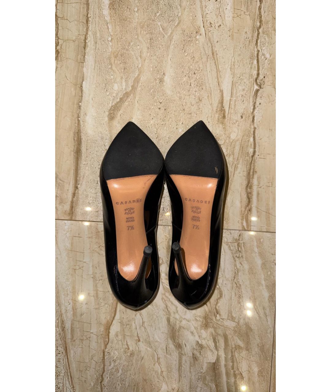 CASADEI Черные кожаные туфли, фото 5