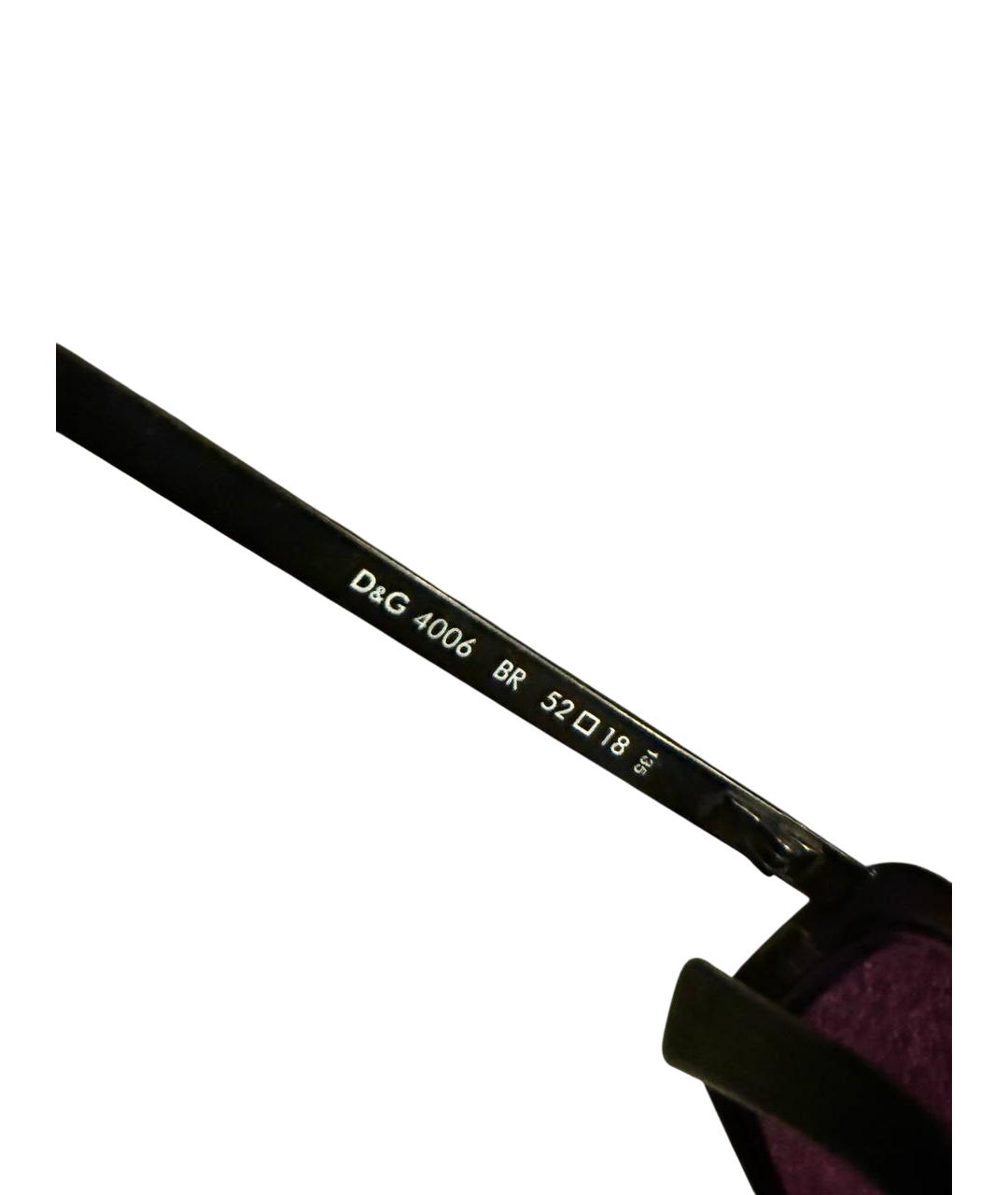 DOLCE&GABBANA Черные металлические солнцезащитные очки, фото 2