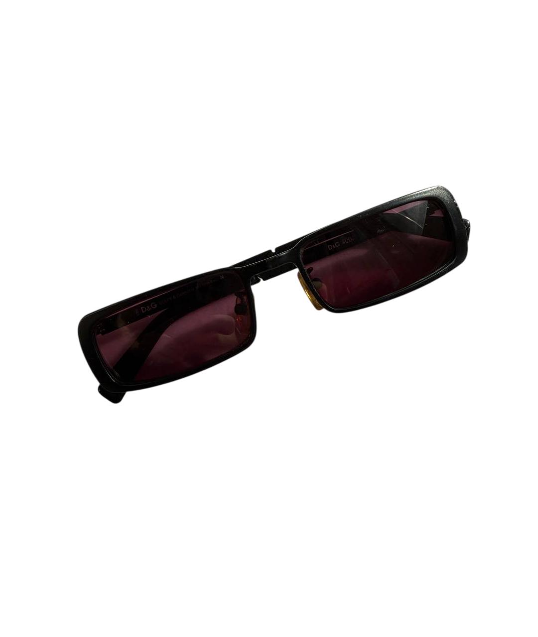 DOLCE&GABBANA Черные металлические солнцезащитные очки, фото 4