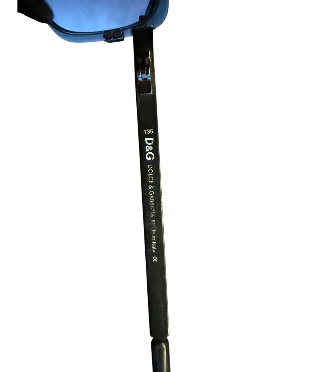 DOLCE&GABBANA Черные металлические солнцезащитные очки, фото 3