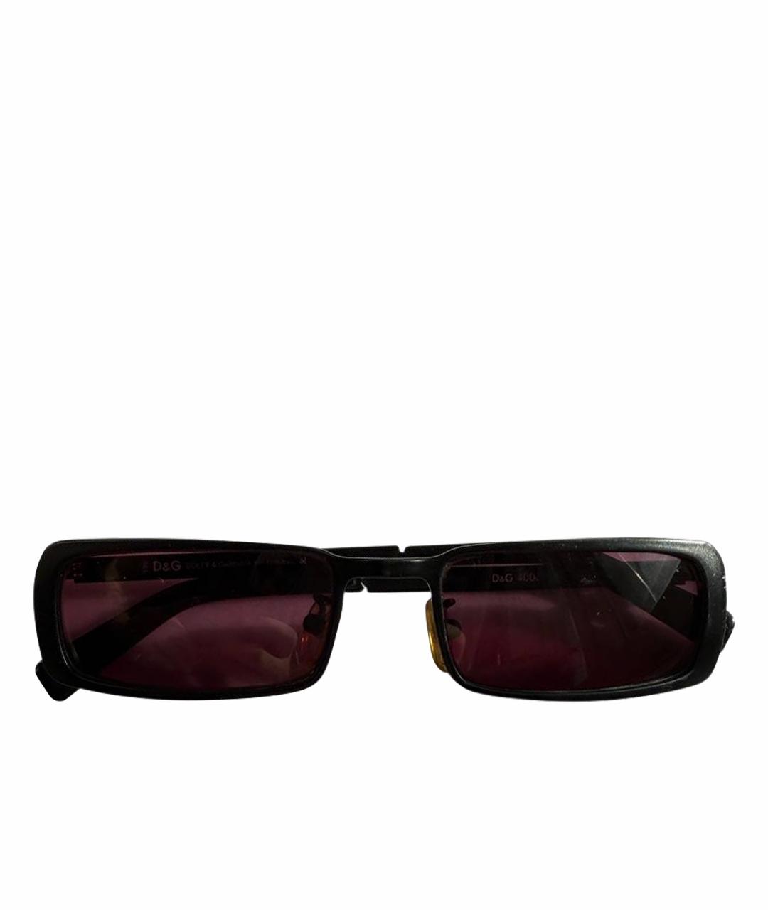 DOLCE&GABBANA Черные металлические солнцезащитные очки, фото 1