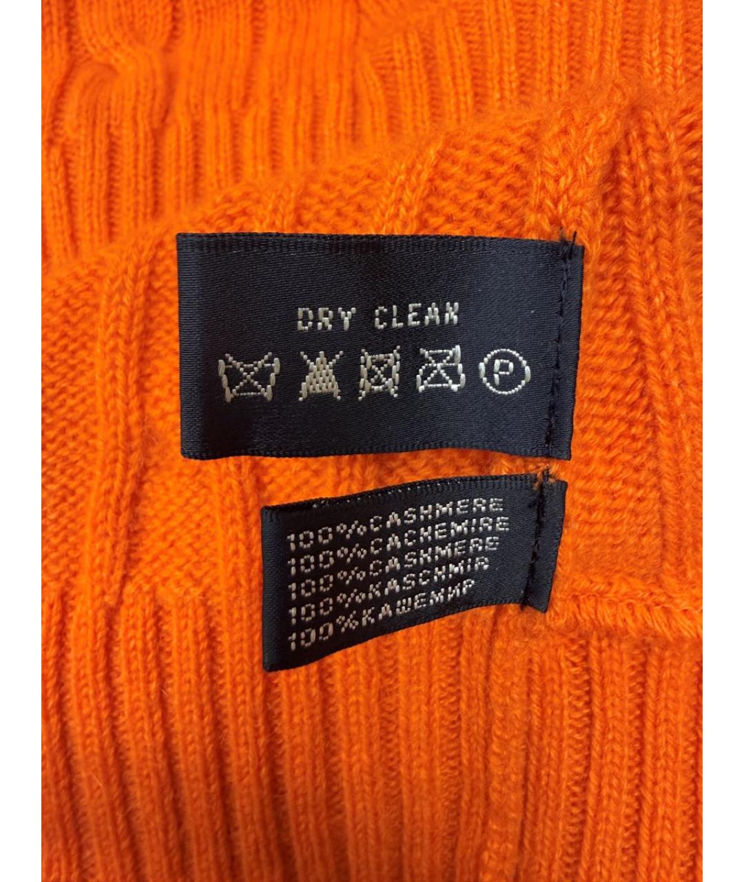 RALPH LAUREN Оранжевый кашемировый джемпер / свитер, фото 4