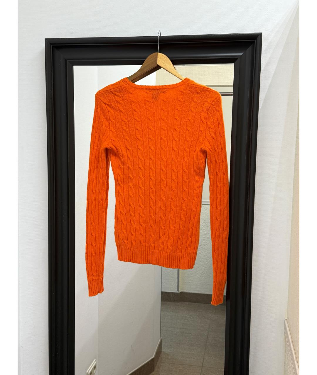 RALPH LAUREN Оранжевый кашемировый джемпер / свитер, фото 2