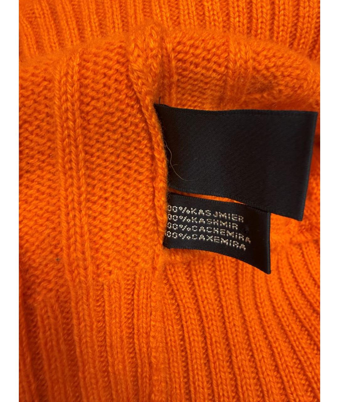 RALPH LAUREN Оранжевый кашемировый джемпер / свитер, фото 5