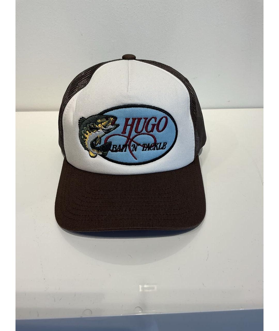 HUGO Коричневая хлопковая кепка/бейсболка, фото 2