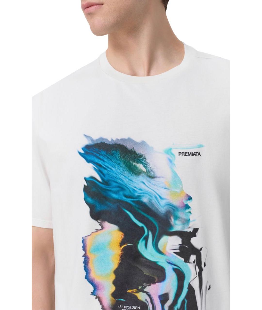 PREMIATA Белая хлопковая футболка, фото 4
