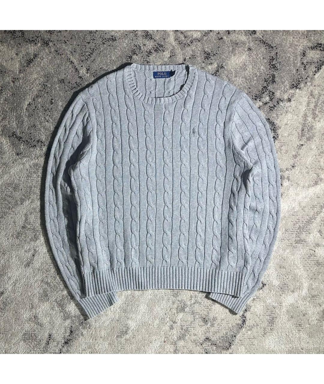 POLO RALPH LAUREN Серый хлопковый джемпер / свитер, фото 7