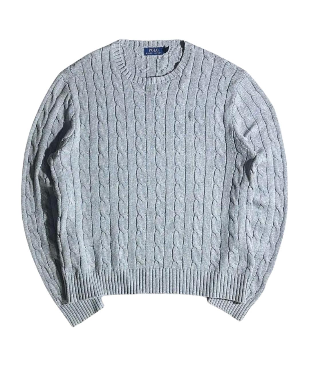 POLO RALPH LAUREN Серый хлопковый джемпер / свитер, фото 1