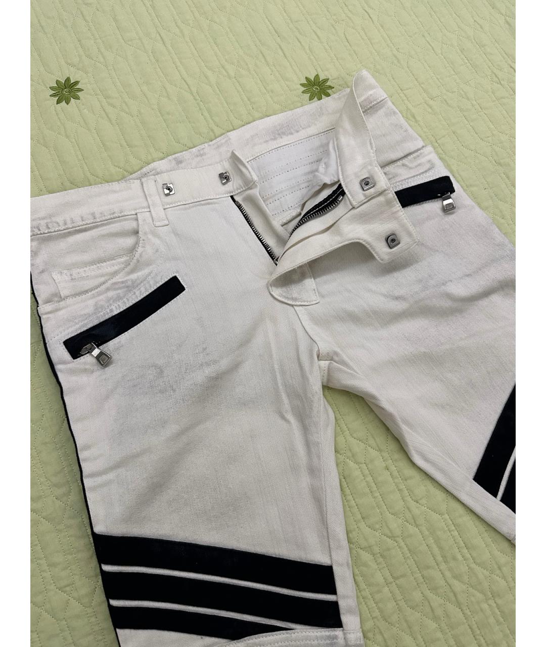 BALMAIN Белые хлопковые джинсы, фото 5