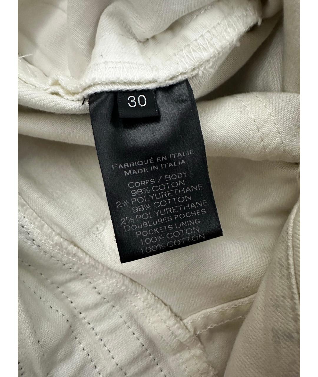 BALMAIN Белые хлопковые джинсы, фото 9