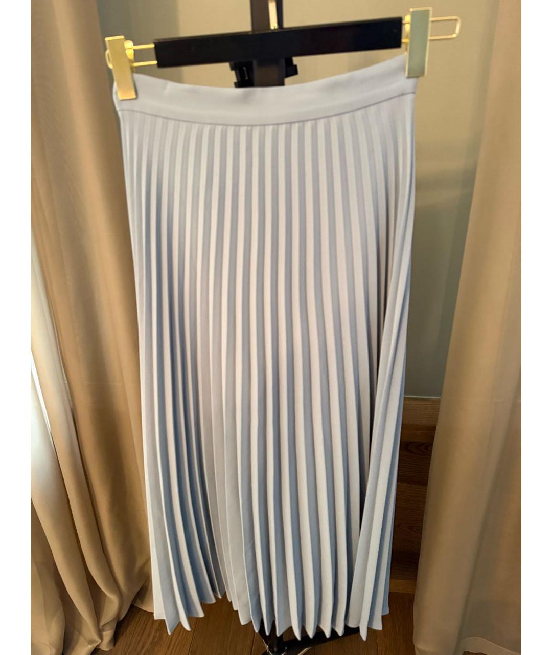 MM6 MAISON MARGIELA Голубая вискозная юбка миди, фото 3