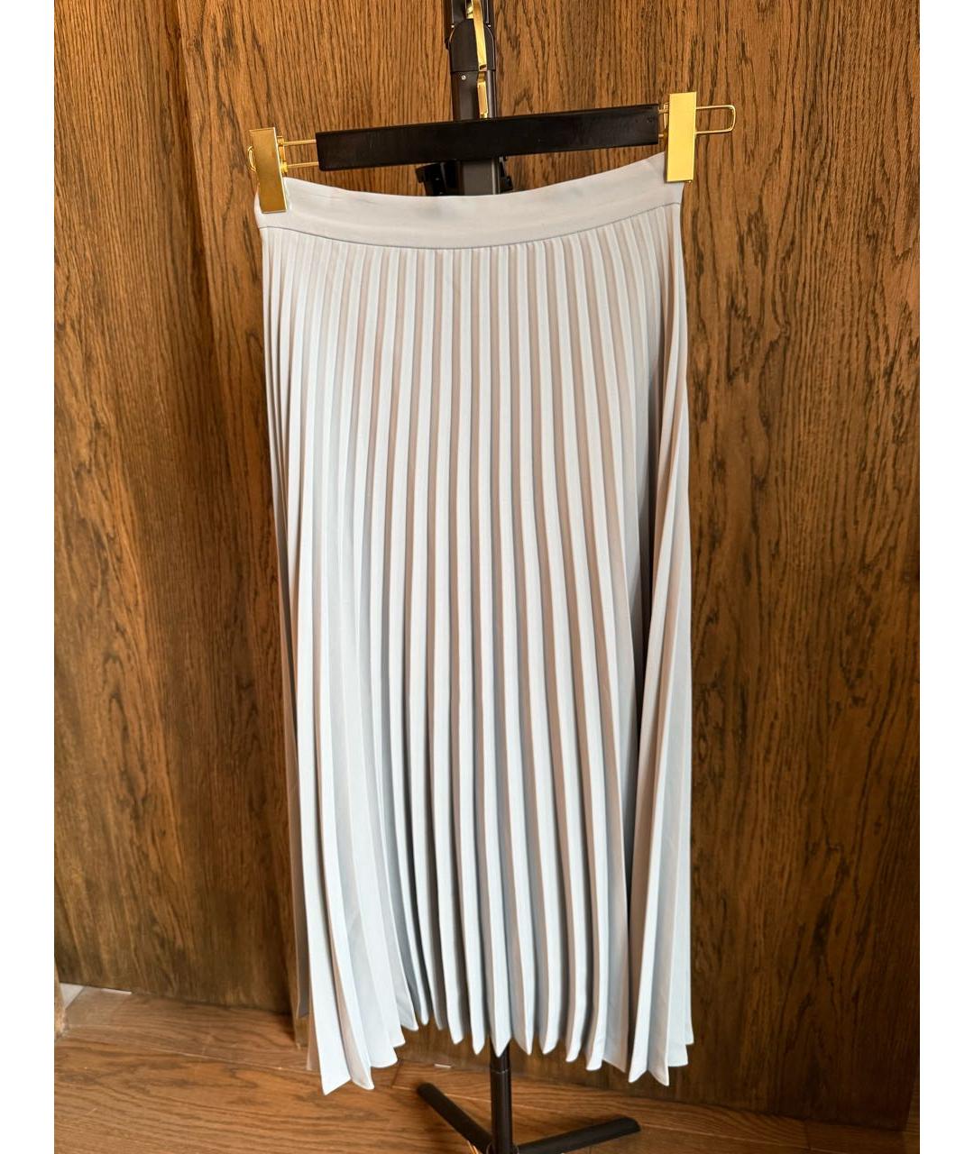 MM6 MAISON MARGIELA Голубая вискозная юбка миди, фото 4