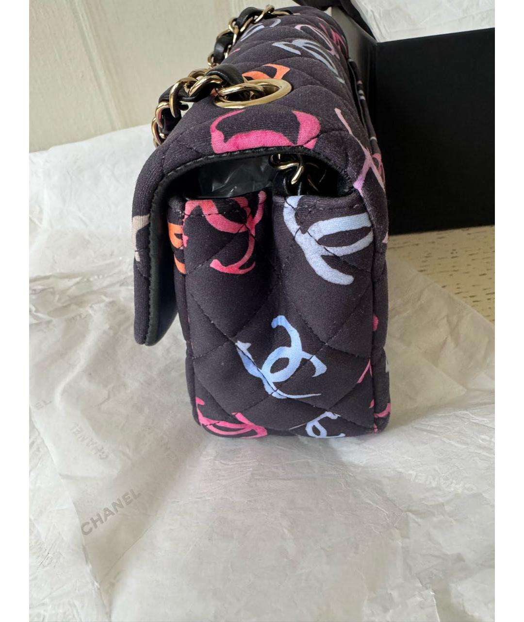 CHANEL Темно-синяя тканевая сумка через плечо, фото 5