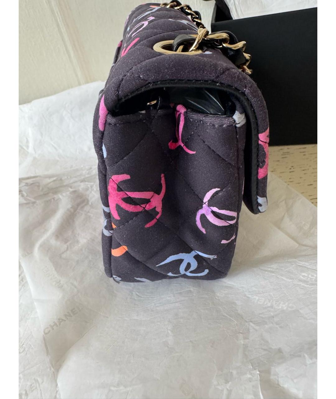 CHANEL Темно-синяя тканевая сумка через плечо, фото 6