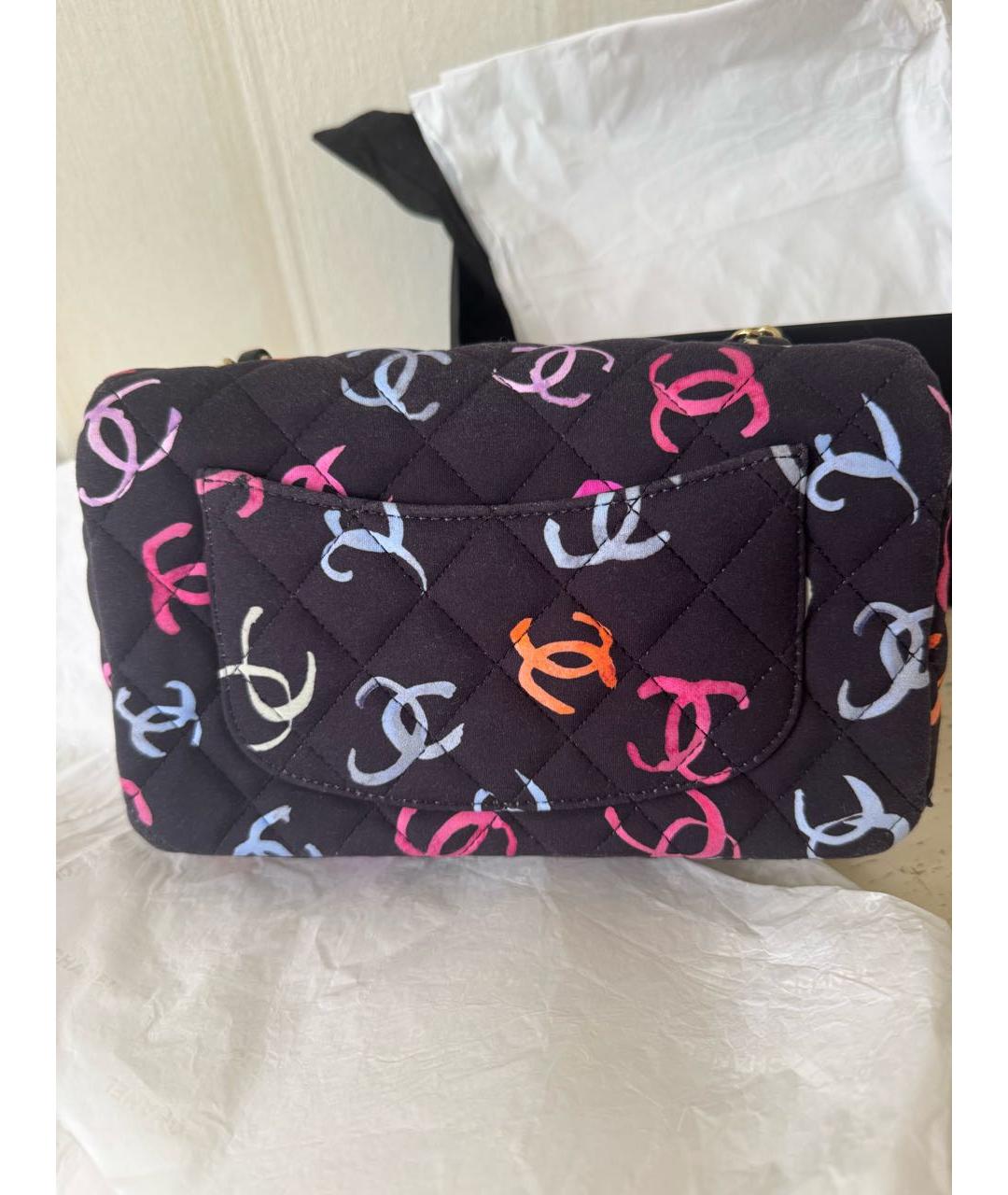 CHANEL Темно-синяя тканевая сумка через плечо, фото 2