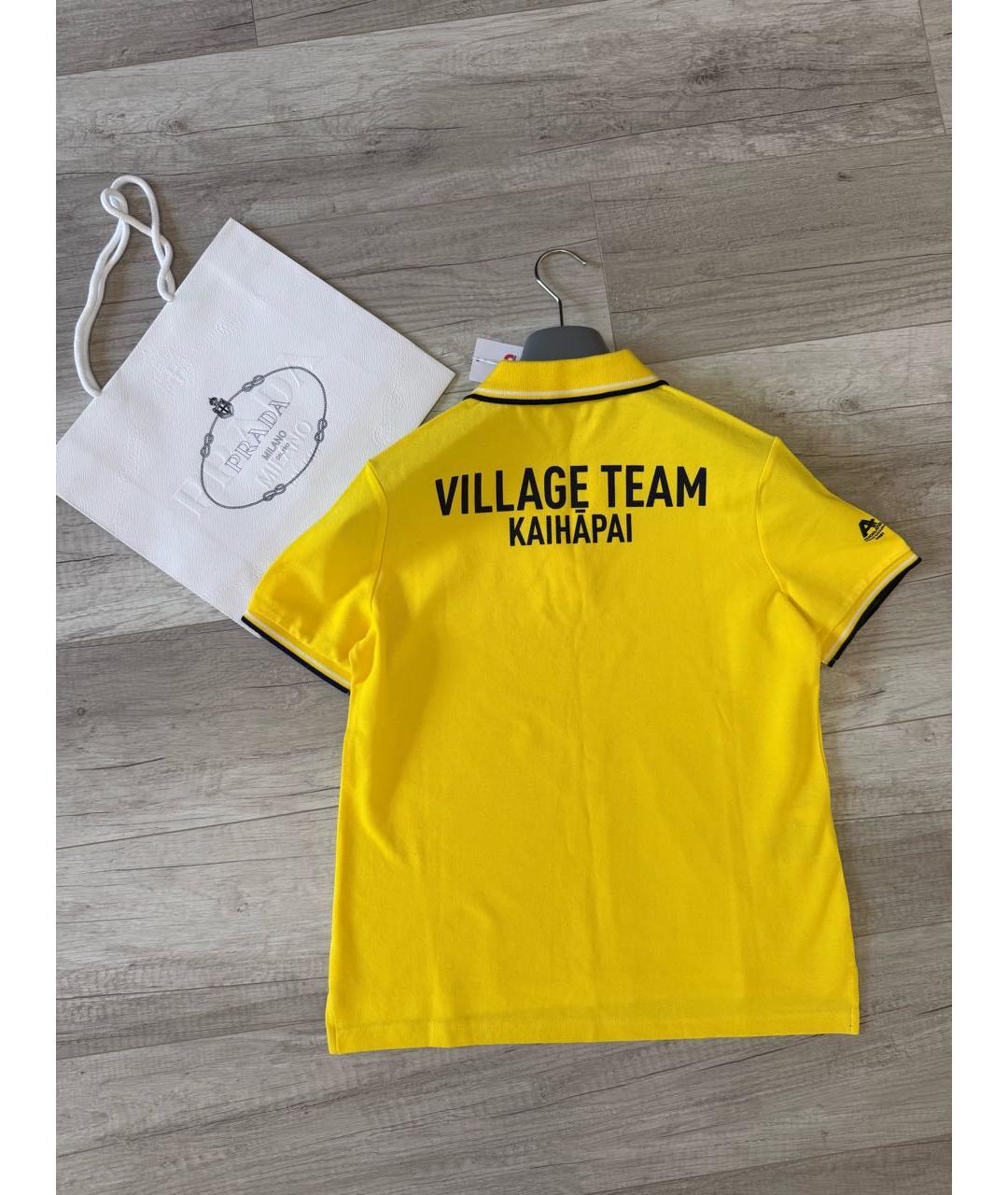 PRADA Желтое хлопковое поло с коротким рукавом, фото 3