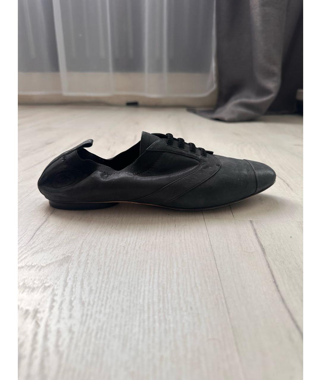 CHANEL Черные кожаные лоферы, фото 5