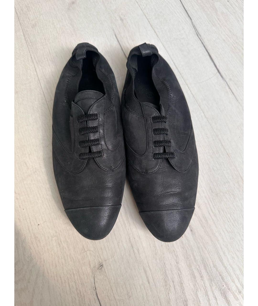 CHANEL Черные кожаные лоферы, фото 2