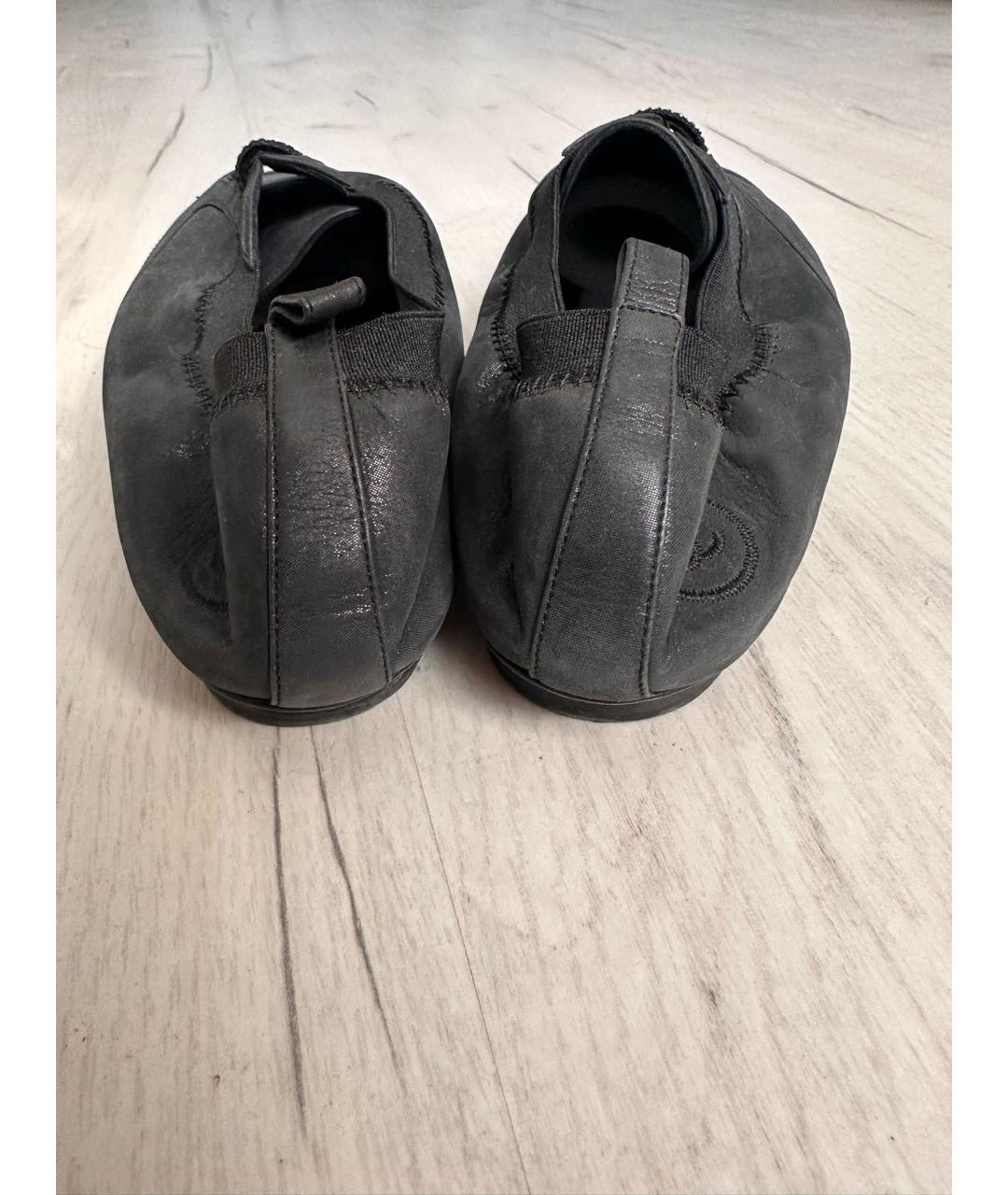CHANEL Черные кожаные лоферы, фото 4