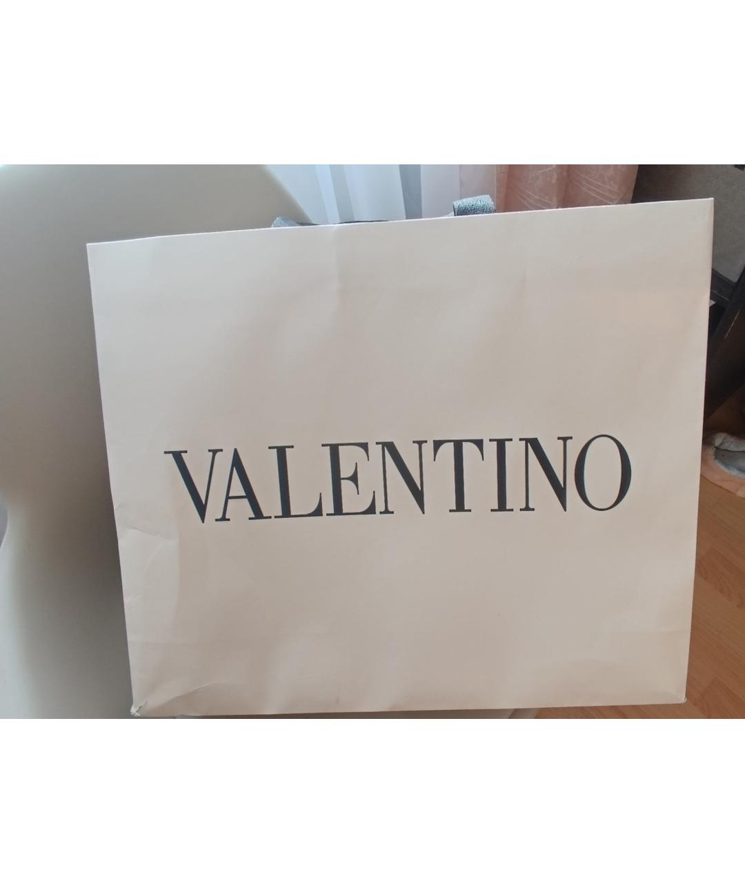 VALENTINO Бежевая кожаная сумка тоут, фото 5