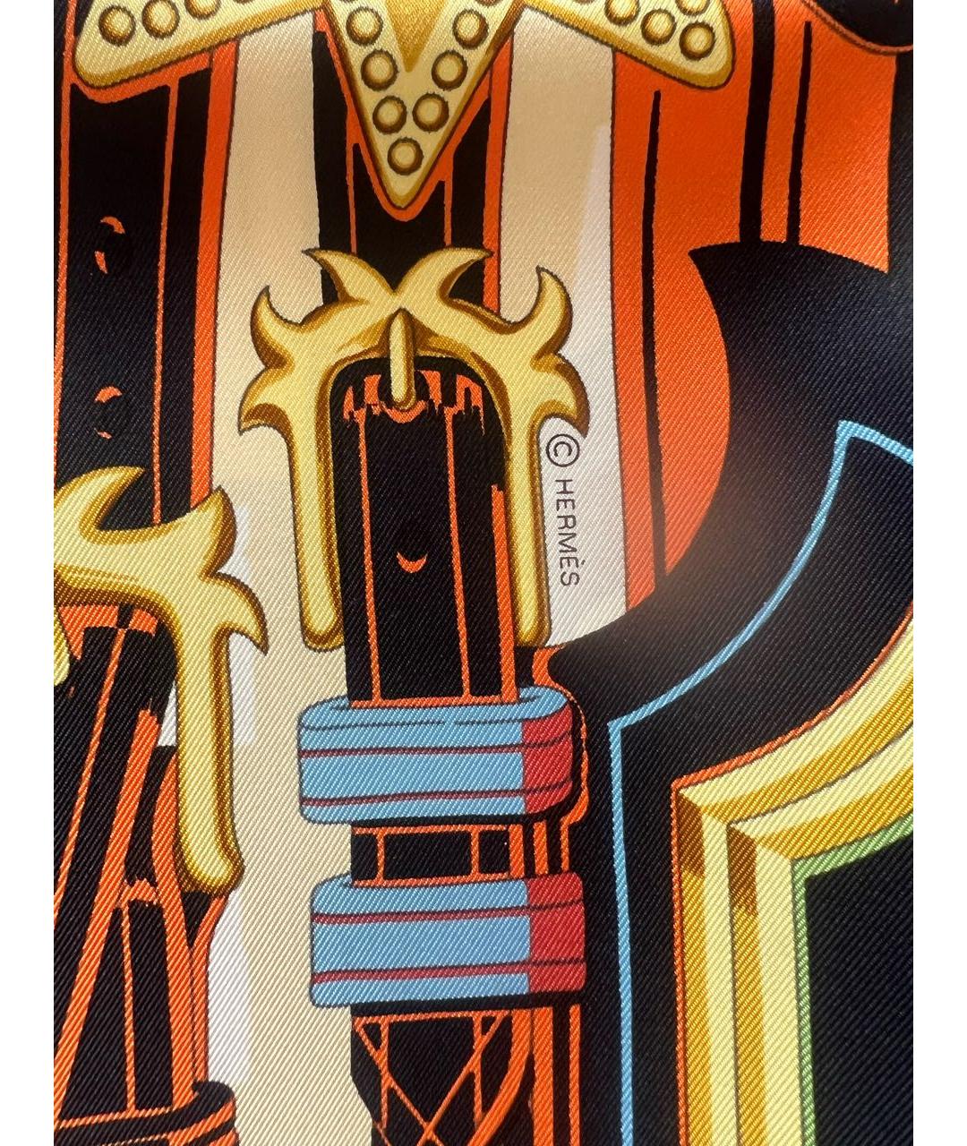 HERMES Мульти шелковый платок, фото 2