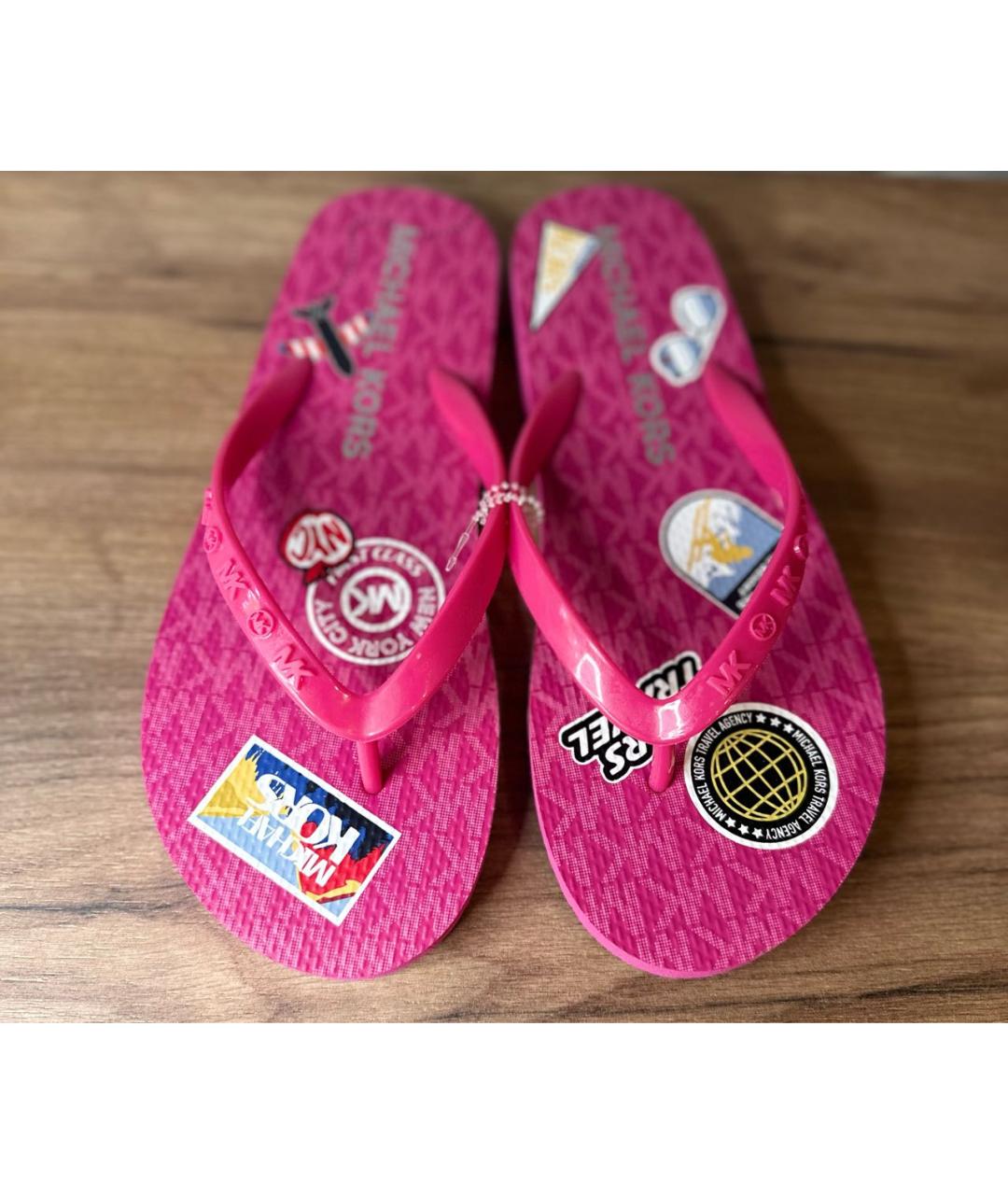 MICHAEL KORS Фуксия шлепанцы, фото 2