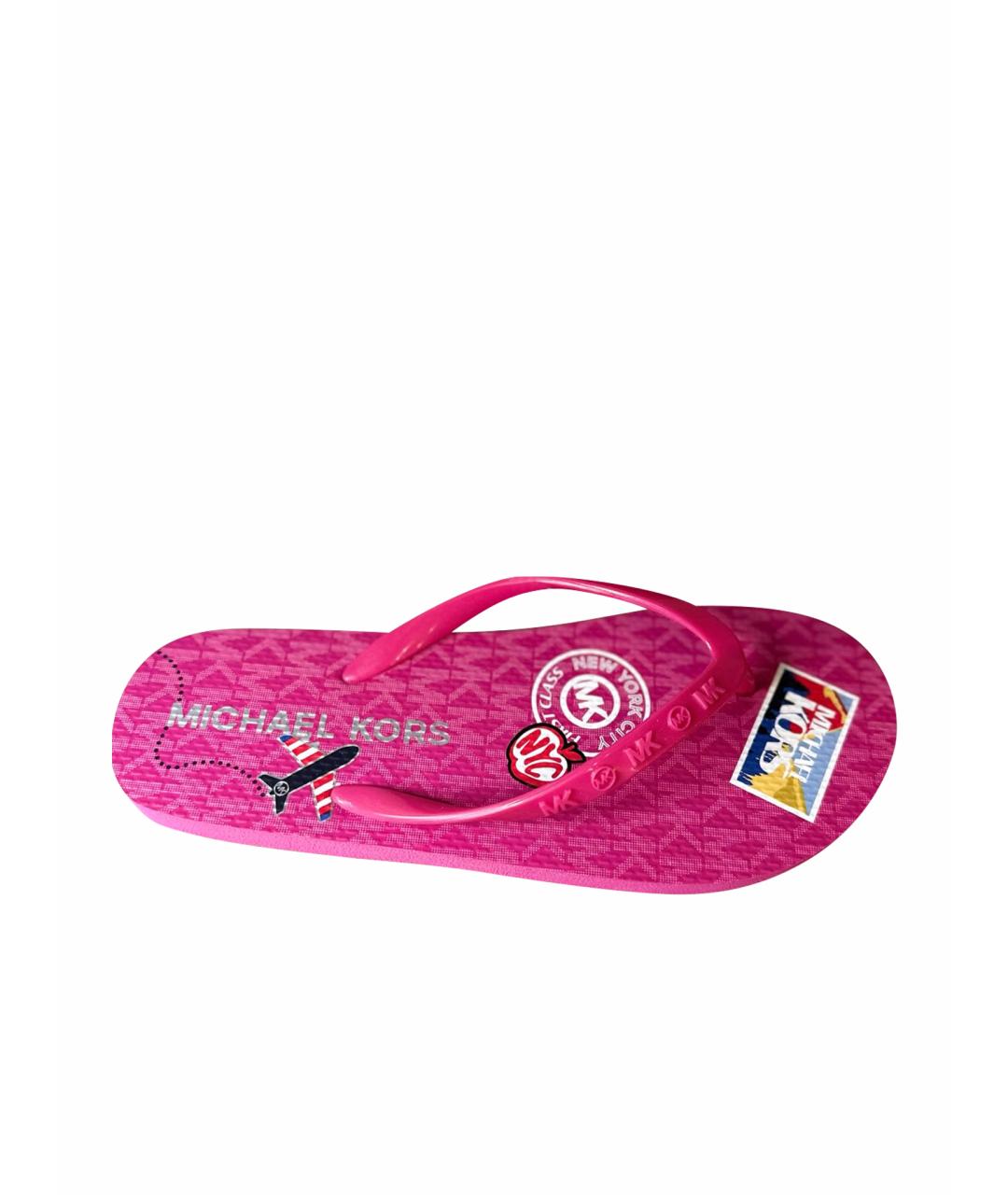 MICHAEL KORS Фуксия шлепанцы, фото 1