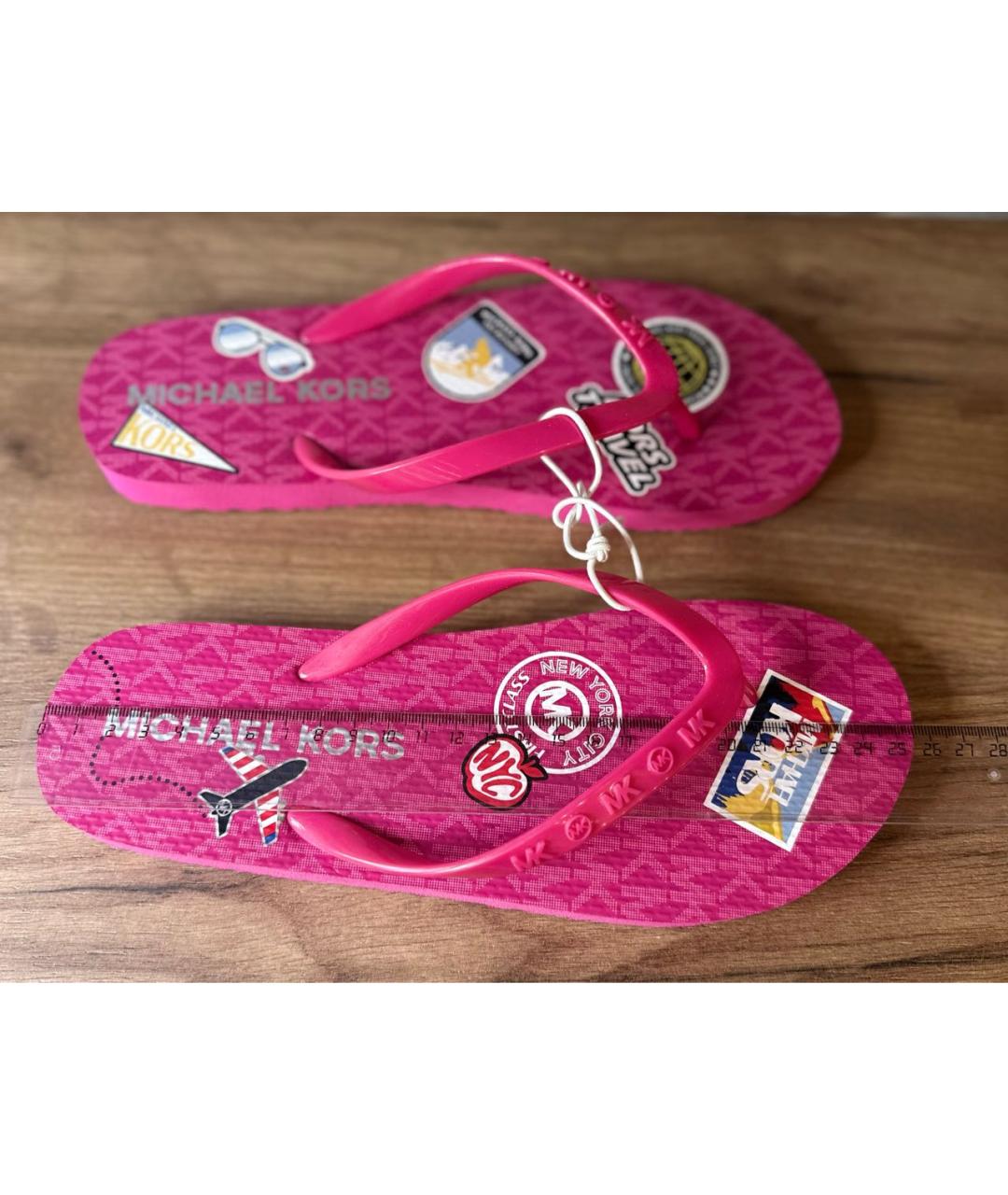 MICHAEL KORS Фуксия шлепанцы, фото 8