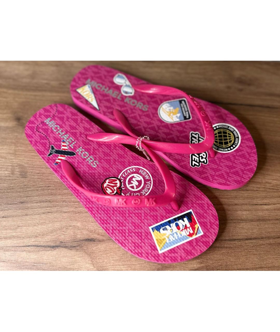 MICHAEL KORS Фуксия шлепанцы, фото 5