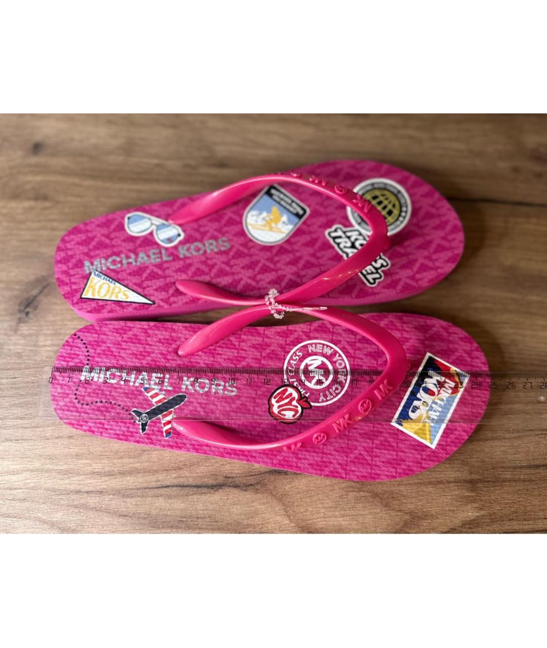 MICHAEL KORS Фуксия шлепанцы, фото 6