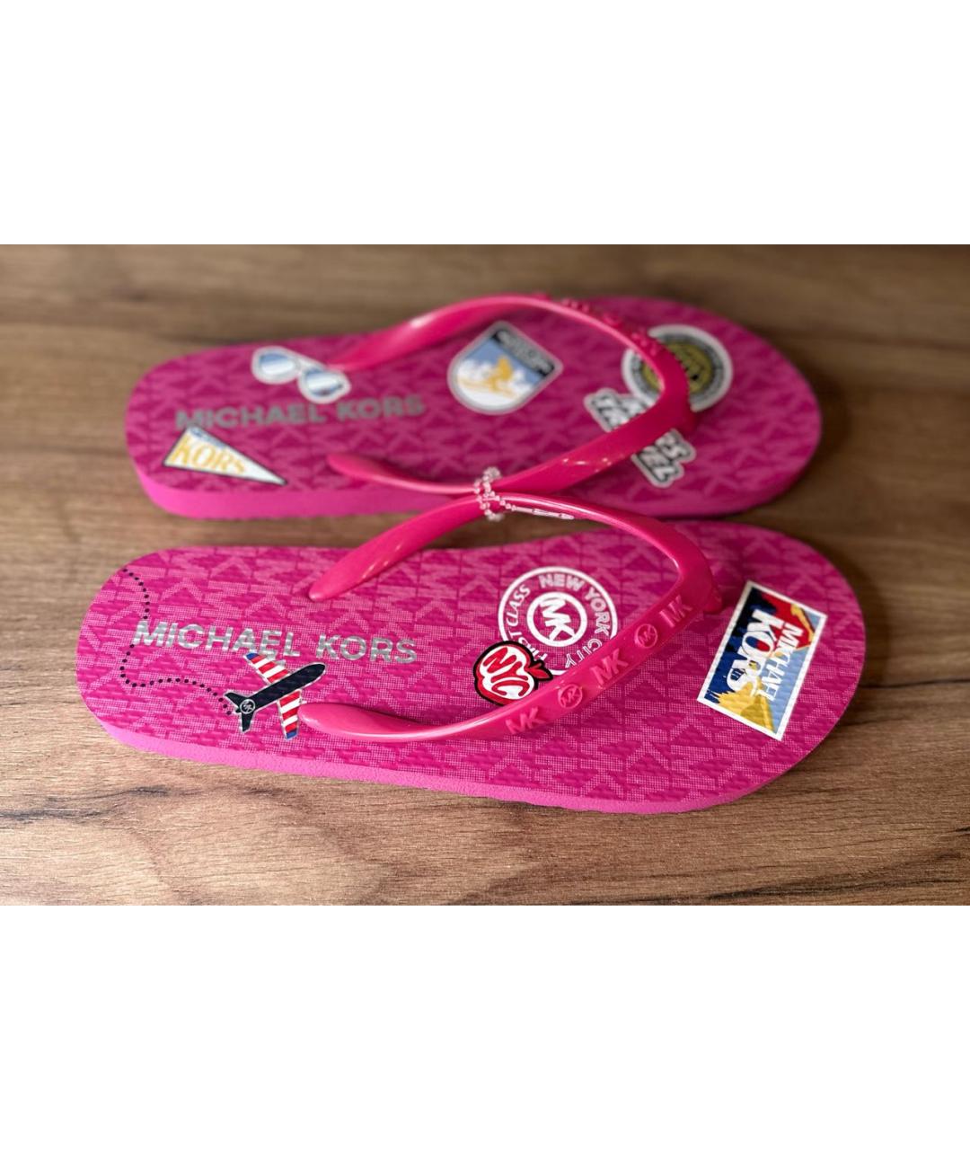 MICHAEL KORS Фуксия шлепанцы, фото 9