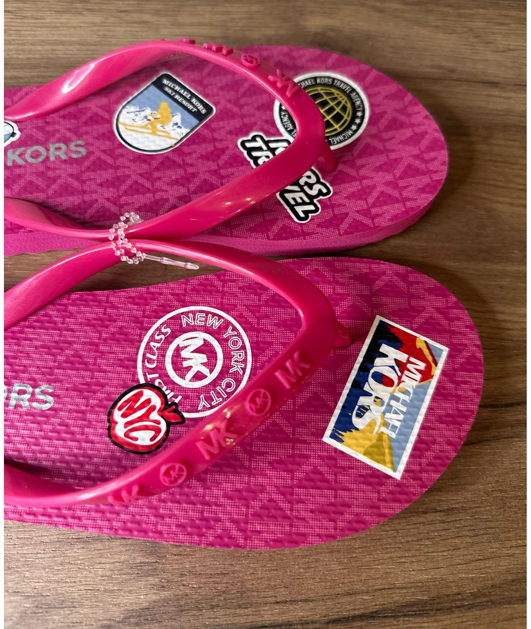 MICHAEL KORS Фуксия шлепанцы, фото 3