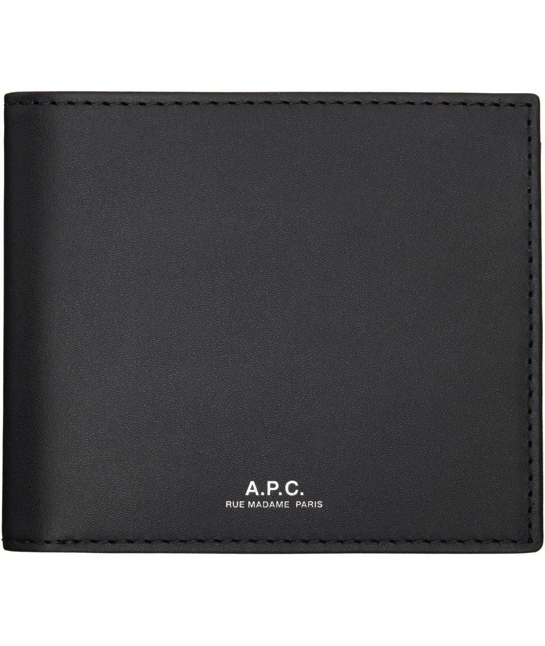 A.P.C. Черный кожаный кошелек, фото 4