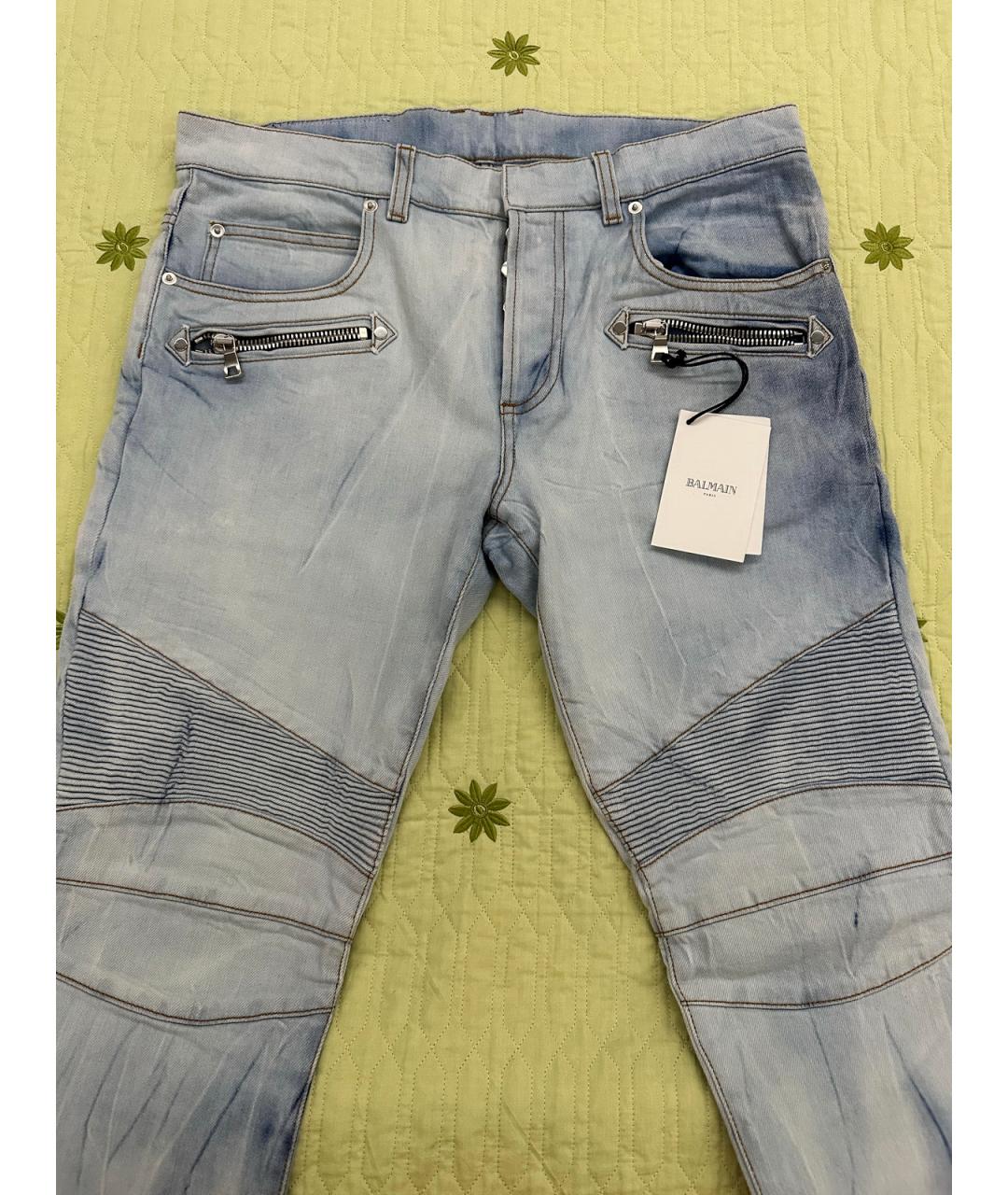 BALMAIN Голубые хлопковые джинсы, фото 5